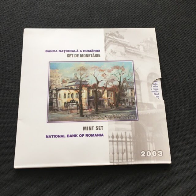2003 Románia forgalmi sor PP ezüst emlékéremmel Set de monetarie 2003