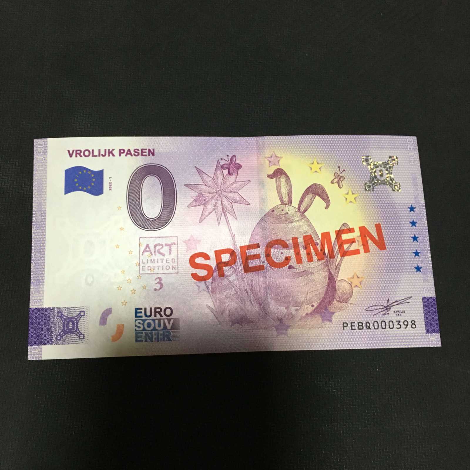 Hollandia Euro Specimen Vrolijk Pasen Kiad S Bankjegy Pebq Numizmatika S